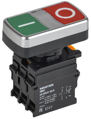 Кнопка I-O с подсветкой d=22мм 1NO+1NC MASTER IEK