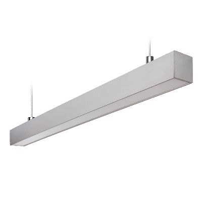 Светильник линейный светодиодный подвесной, (5000 К), 5600 Лм, алюминий, серебро