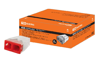 Строительно-монтажная клемма КБМ-2273-232 (2,5мм2) с пастой TDM