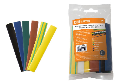 Термоусаживаемая трубка ТУТнг 10/5 набор (7 цветов по 3 шт 100мм)