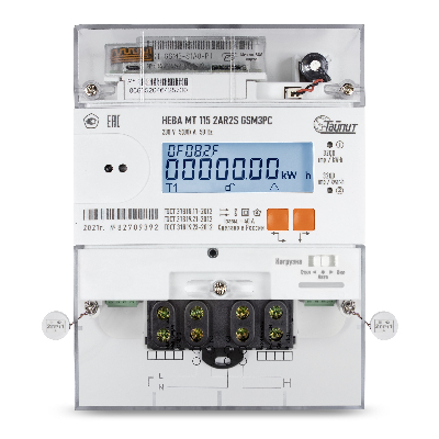 Счётчик электроэнергии однофазный НЕВА МТ 115 2AR2S GSM3PC5(80)А 77 регион