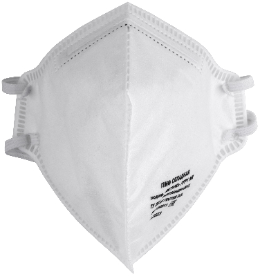 Полумаска фильтрующая, FFP1, складная, 4-х слойная, без клапана