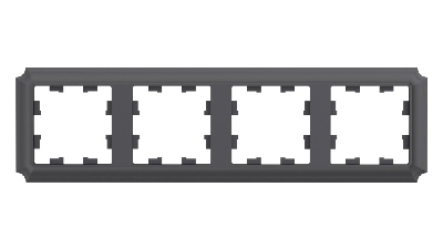 ATLASDESIGN ANTIQUE 4-постовая рамка, универсальная, БАЗАЛЬТ