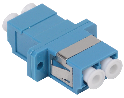 Адаптер проходной LC-LC для одномодового и многомодового кабеля (SM/MM) с полировкой UPC двойного исполнения (Duplex)