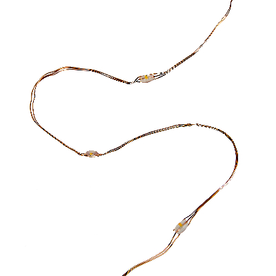 Гирлянда светодиодная Роса 20м 200 светодиодов  Янтарный свет Провод прозрачный ТМ Uniel ULD-S2000-200/DTA AMBER IP20 DEW