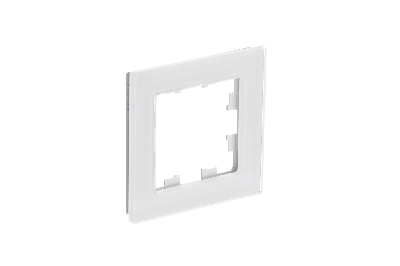 ATLASDESIGN NATURE 1-постовая РАМКА, НАТУРАЛЬНОЕ СТЕКЛО, БЕЛЫЙ