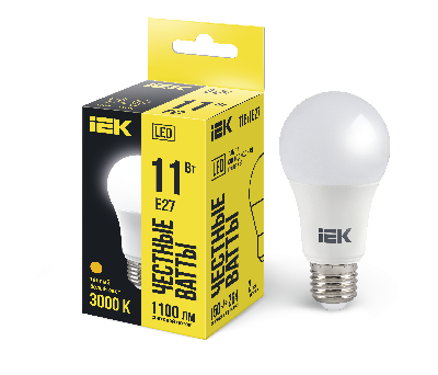 Лампа светодиодная LED 11вт E27 тепло-белый ECO