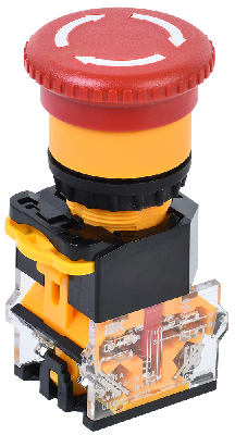 Кнопка D8-11ZS Грибок d=22мм 1з+1р пов. с фик. красная