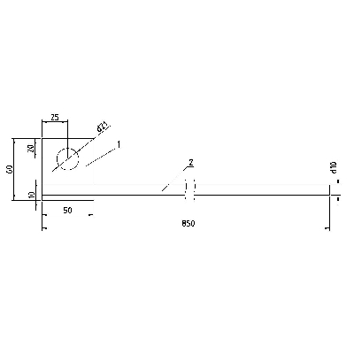 Проводник заземляющий d10 мм L=850 мм