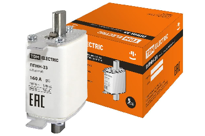 Плавкая вставка предохранителя ППНН-33, габарит 00, 160А