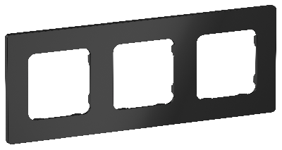 FLITE CLASSIC Рамка 3-местная РУ-3-К-ФлЧ черный IEK