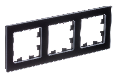 ATLASDESIGN NATURE 3-постовая РАМКА, НАТУРАЛЬНОЕ СТЕКЛО, ЧЕРНЫЙ