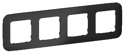 FLITE ARTISTIC Рамка 4-местная РУ-4-А-ФлЧ черный IEK