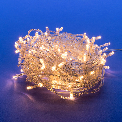 Гирлянда светодиодная 10 м 100 светодиодов теплый белый свет прозрачный провод ULD-S1000-100/DTA WARM WHITE IP20