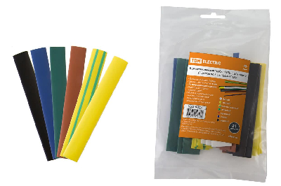 Термоусаживаемая трубка ТУТнг 12/6 набор (7 цветов по 3 шт 100мм)