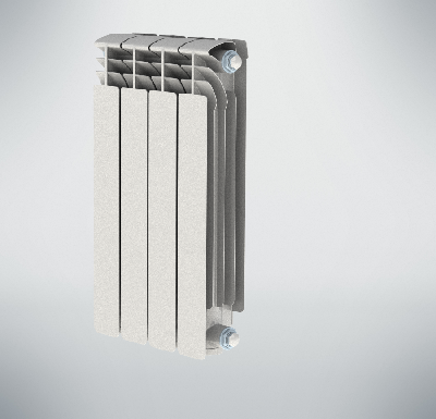 Радиатор алюминиевый секционный 500/80/4 боковое подключение