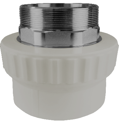 Муфта переходная с наружной резьбой 40X1 1/4 под ключ (25/5) СЕРАЯ