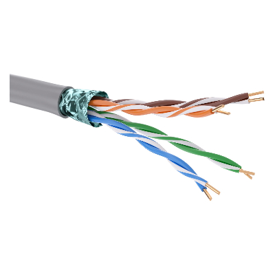 Витая пара F/UTP 4 пары CAT 5E нг(А)-HF серый катушка 305м