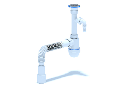 Сифон для умывальника АНИ 1 1/4'X40 с отводом для стиральной машины и гибкой трубой 40х40/50