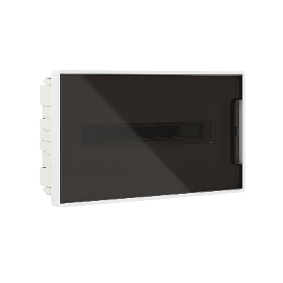 Щиток 18 мод встраиваемый FRAME ЩРв-П-18, белый, с тонированной дверцей, с 2  шинами PEN на 8 и 10 отв. F18B1WD DKC