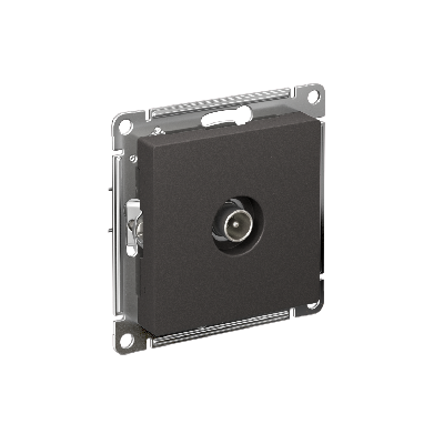 ATLASDESIGN TV РОЗЕТКА проходная 4DB, механизм, БАЗАЛЬТ