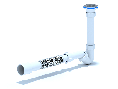 Сифон для биде АНИ 1 1/4'x32 с гибкой трубой 32х40/50