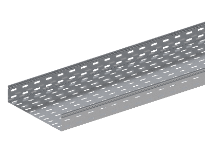 Лоток прямой замковый перфорированный ЛМс-ПЗ 400х100-1,0ц УТ1,5 (L=2000мм)