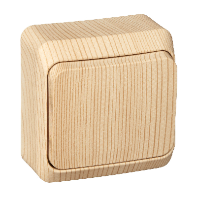 ЭТЮД Выключатель одноклавишный наружный сосна сх.1