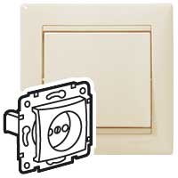 VALENA Розетка в рамку без заземления 16А слоновая кость