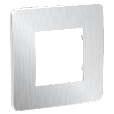 Рамка UNICA STUDIO однопостовая хром/белый