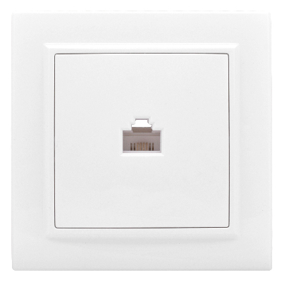 Розетка Минск RJ-45 1-местная СП белая