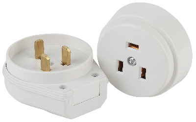 Соединитель Intro электрический 2P+E (СЭ.РВШ32-002), 32А-250В, ОУ, ПЭТФ (6/36/1080), (Разъем РШ-ВШ 32А 250В 2P+E (ОУ)