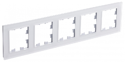 ATLASDESIGN NATURE рамка пятипостовая, МАТОВОЕ ОРГАНИЧЕСКОЕ СТЕКЛО БЕЛЫЙ