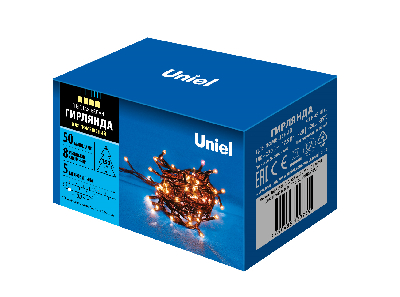 Гирлянда с контроллером 5 м 50 миниламп накаливания теплый зеленый провод UDL-S0500-050/DGA WARM WHITE IP20 MINI