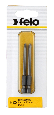 Бита крестовая серия Industrial E6,3 PH 1X50, 2 шт в блистере