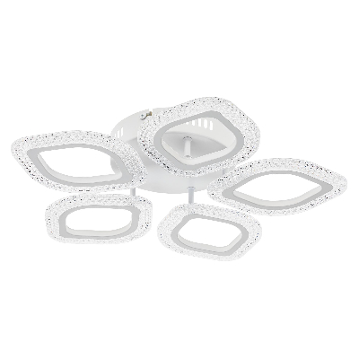 Люстра потолочная светодиодная диммируемая, LOSANGA, с ДУ, 3 режима, 535х535х75мм, 68Вт, 2700K/4200K/6400K, 21м, белый, 52925 9, Ritter