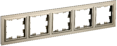 BRITE Рамка 5 постов РУ-5-БрШ шампань