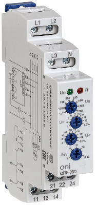 Реле фаз ORF-06D 3ф. 2 конт. 127-265В AC с контр нейтр.