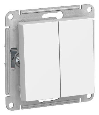 ATLASDESIGN 2-клавишный ПЕРЕКЛЮЧАТЕЛЬ, сх.6/2, 10АХ, механизм, ЛОТОС