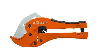 Ножницы для резки труб ПВХ 42мм обрезиненная рукоять 2 режима кромки инструментальная сталь