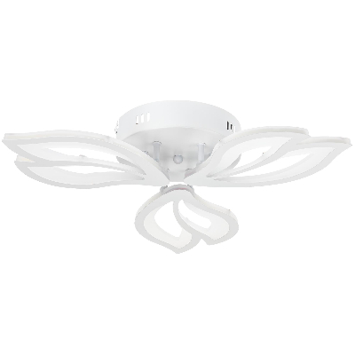 Люстра потолочная светодиодная диммируемая, LEGANTE, 3 режима, 500х475х85мм, 48Вт, 2700K/4200K/6400K, 22м, белый, 51664 8, Ritter