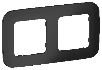 FLITE ARTISTIC Рамка 2-местная РУ-2-А-ФлЧ черный IEK