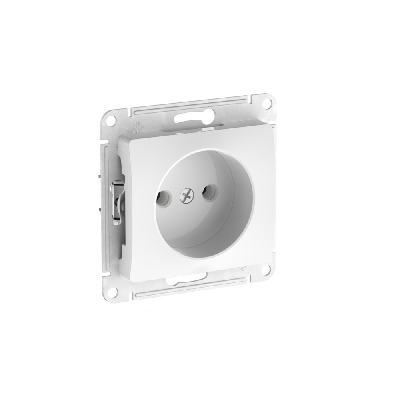 GLOSSA РОЗЕТКА без заземления, 16А, быстрозажимные клеммы, БЕЛЫЙ