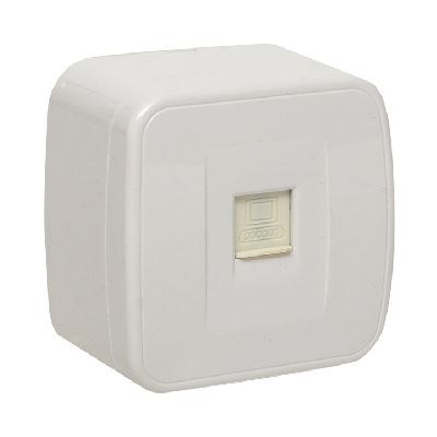 Розетка Минск RJ-45 1-местная ОП 1А 120В белая