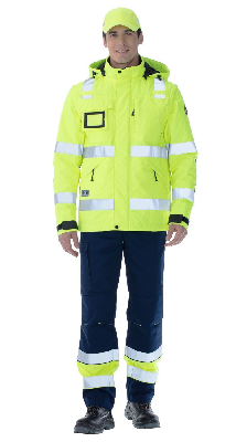 Куртка-трансформер сигнальная Толиман цв. флуоресцентно-желтый-черный, р. 112-116/170-176