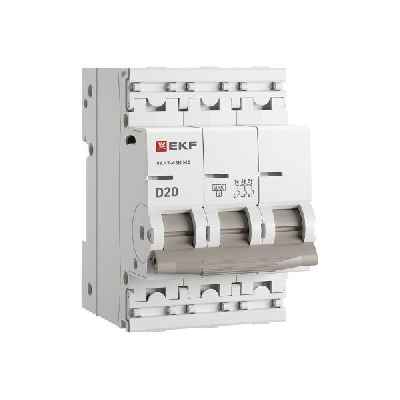 Автоматический выключатель ВА 47-63N MA 3P 20А (D) 6кА без теплового расцепителя PROXIMA