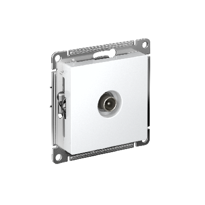 Розетка ATLASDESIGN TV оконечная 1DB механизм белый