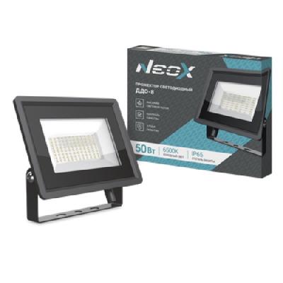 Прожектор светодиодный ДДО-8 50Вт 6500К 5000Лм 100лм/Вт IP65 NEOX