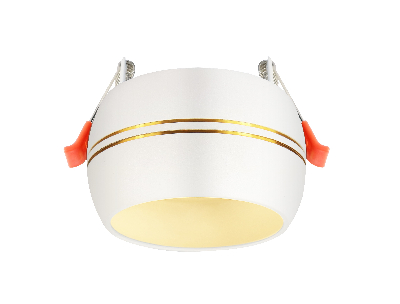 Светильник встраиваемый KL81 WH/GD алюминиевый GX53 белый/хром (40/960)