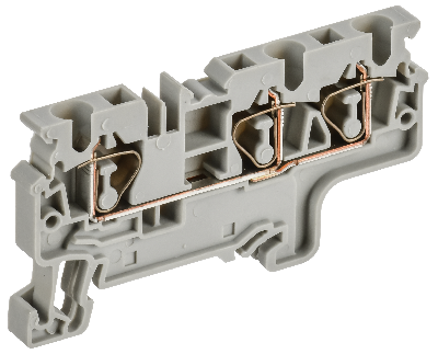 ARMAFIX Клемма пружинная CX4-3 4мм2 трехконтактная серая IEK